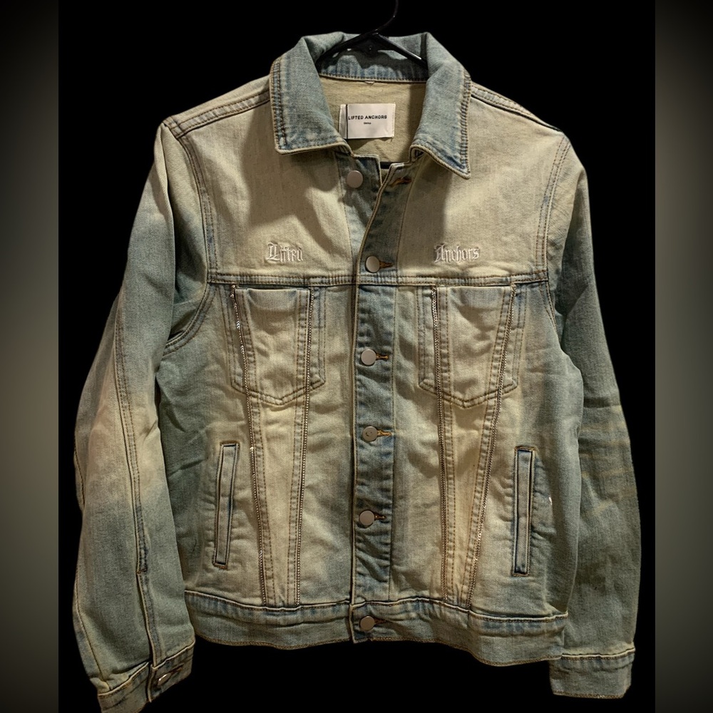LIFTED ANCHORS CHAIN Y2K Style JEAN JACKET SIZE Small — Read Description